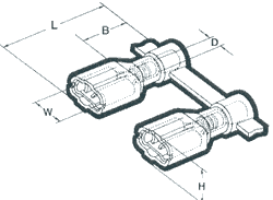 Nichifu Quick Disconnects Fully Insulated Female   Lineart