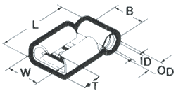 Nichifu Quick Disconnects  Flag (Non-Insulated)    Lineart